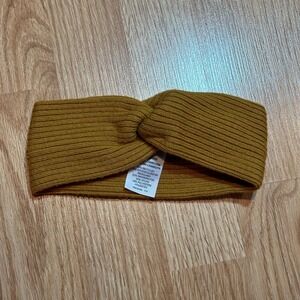 Time and Tru Mustard Yellow Twist Knit Headband Ear Warmer One Size